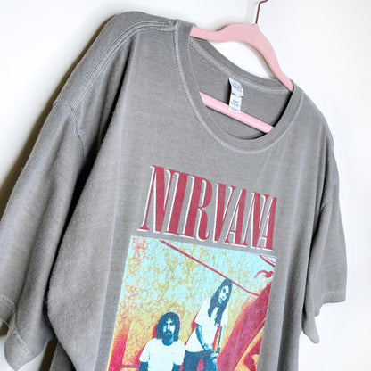 vintage m&o nirvana band tee - size large