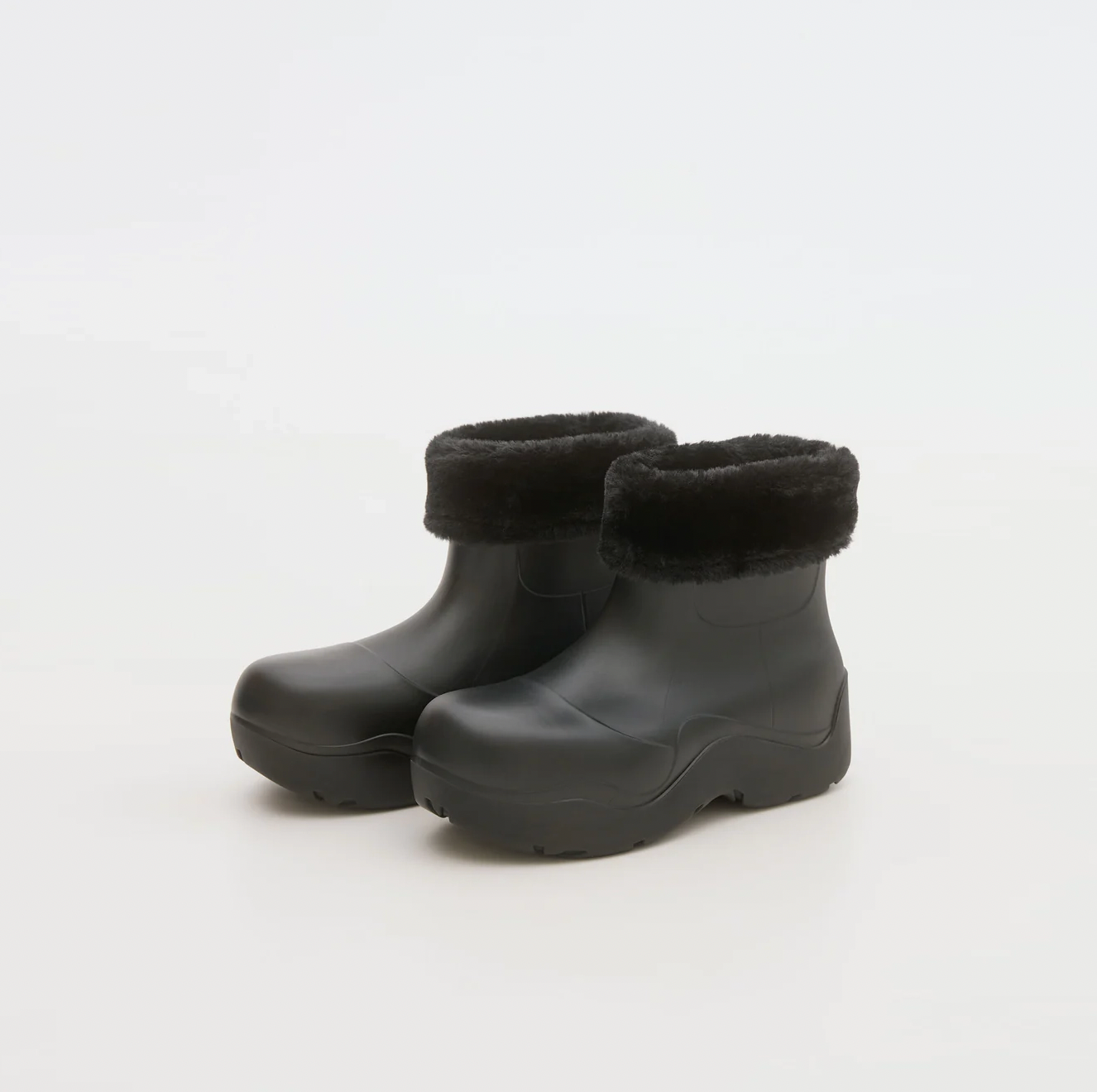 noize black fleece lined etta rubber rain boot - size 39
