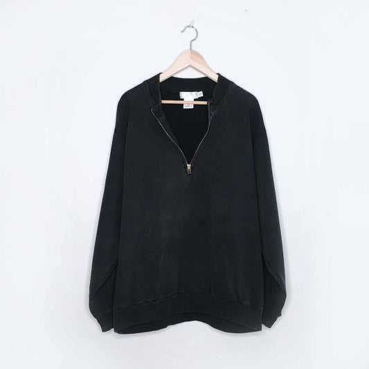 Non-fiction cotton beach 1/4 zip crewneck - size xl