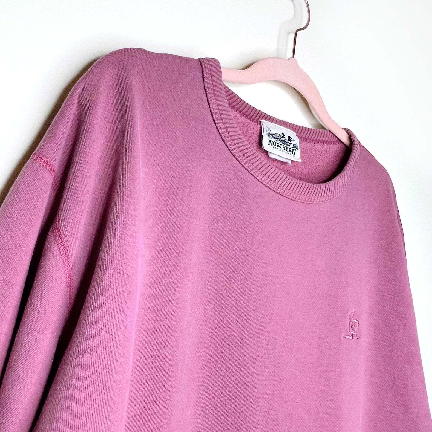 vintage northern reflections pink crewneck sweatshirt - size medium