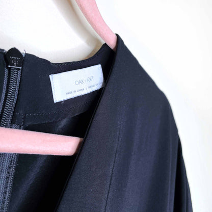 oak + fort v-neck tie waist wide leg evening flowy jumpsuit - size small