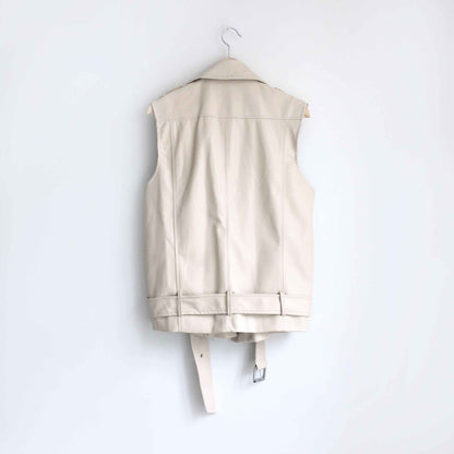 NWT Oak + Fort oversized pleather moto vest - size Medium