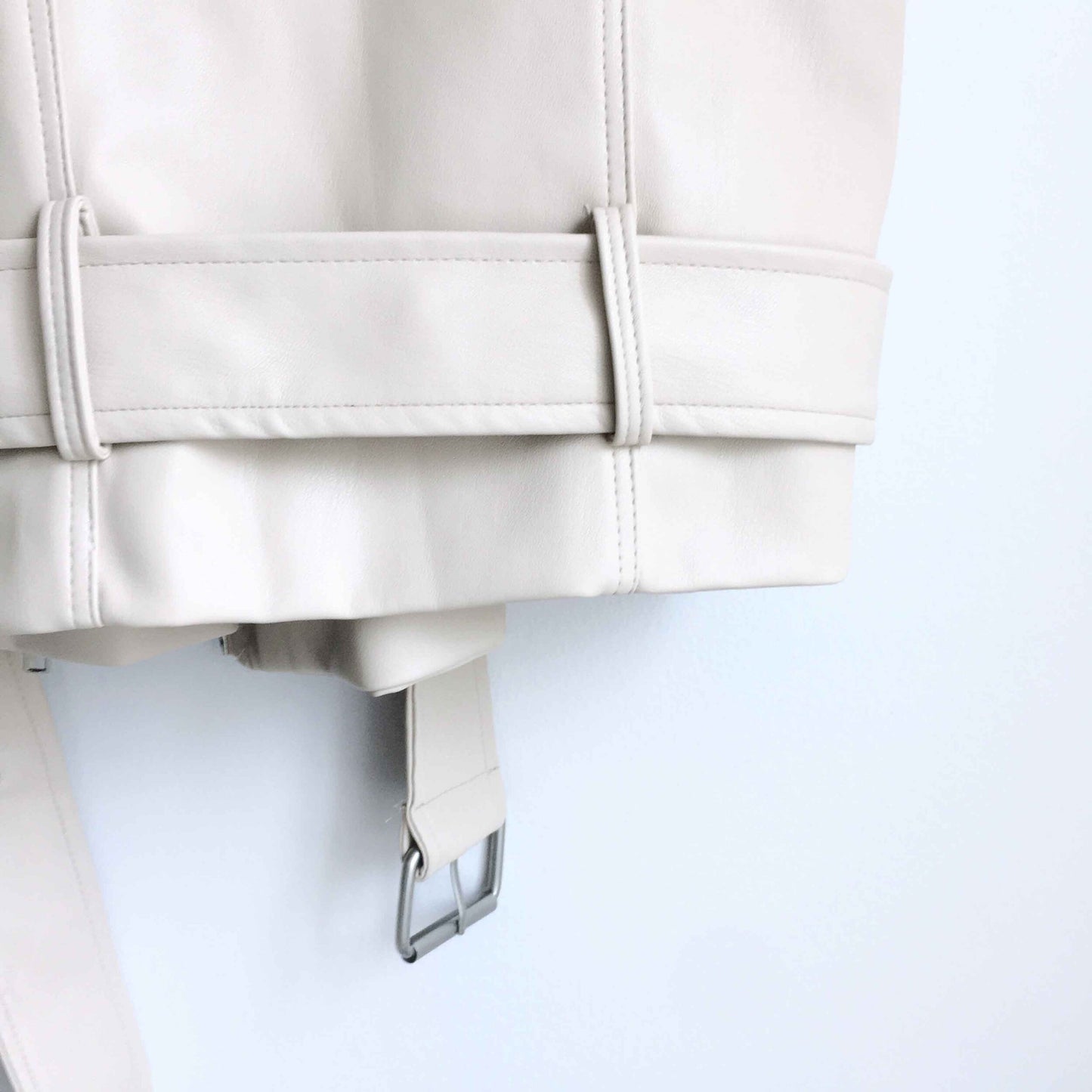 NWT Oak + Fort oversized pleather moto vest - size Medium