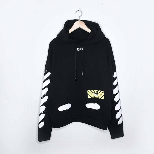 OFF-WHITE signature stripes hoodie - Men's xxs
