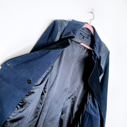 ohne titel spring 2017 leather suede belted trench coat - size 2