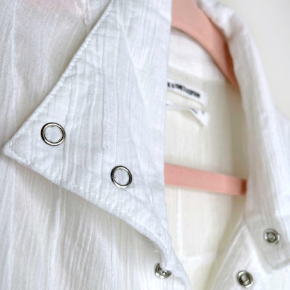 one teaspoon gauzy sleeveless tux shirt - size small