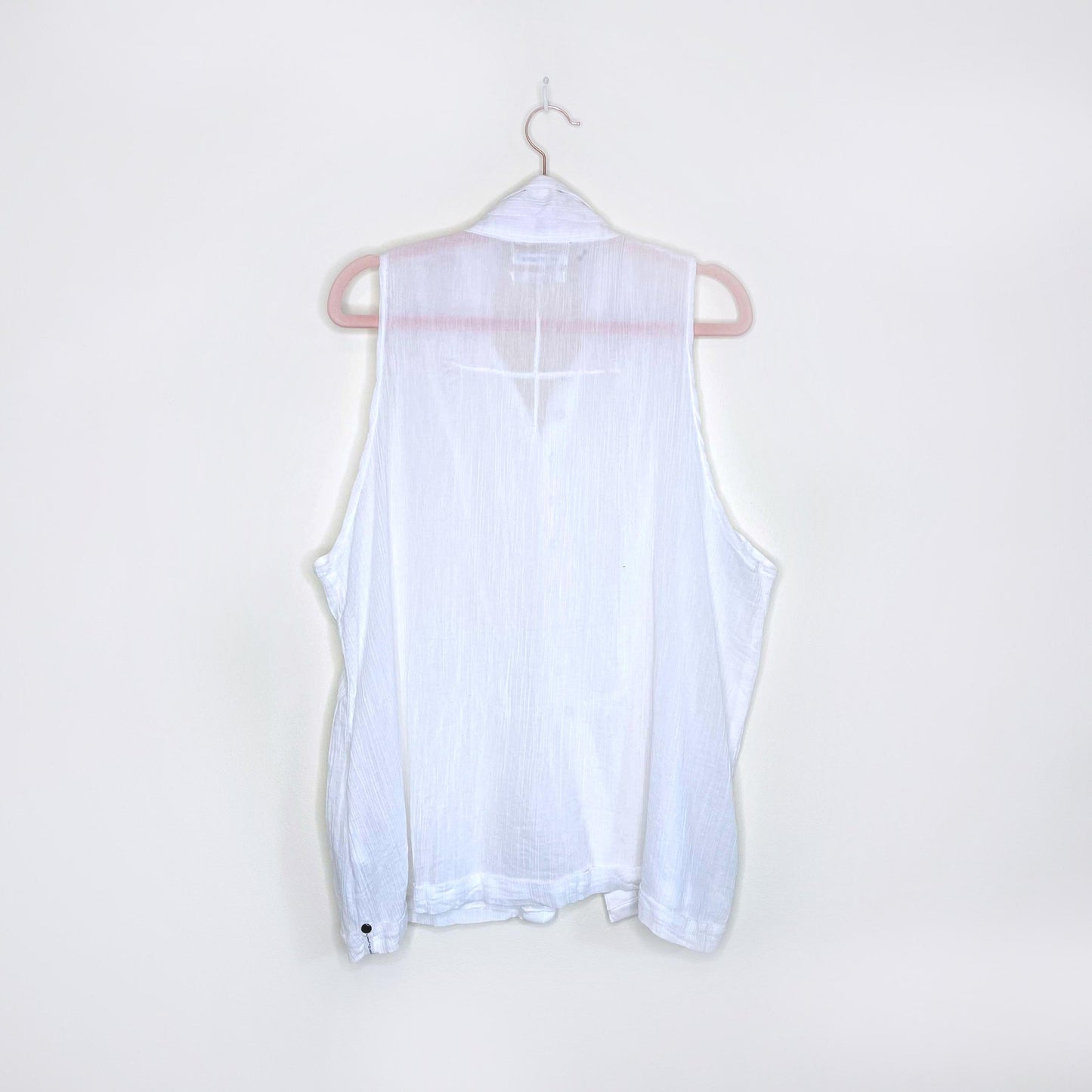 one teaspoon gauzy sleeveless tux shirt - size small