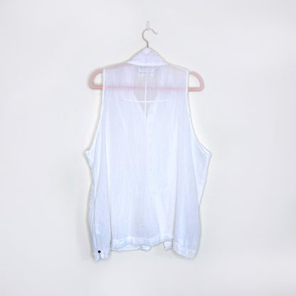 one teaspoon gauzy sleeveless tux shirt - size small