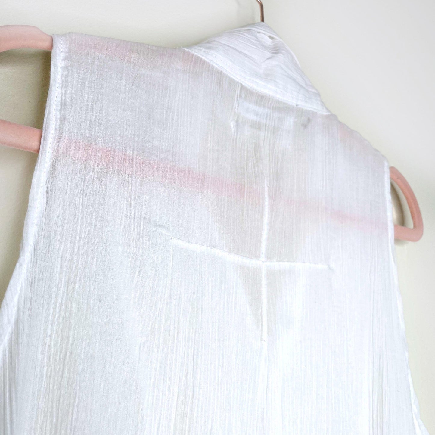 one teaspoon gauzy sleeveless tux shirt - size small