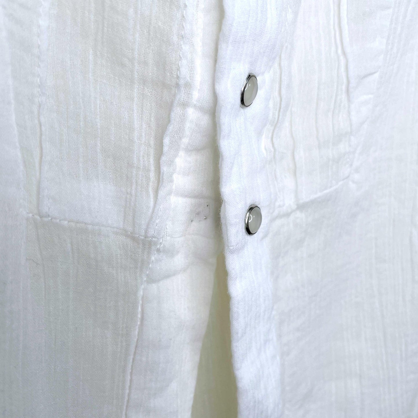 one teaspoon gauzy sleeveless tux shirt - size small