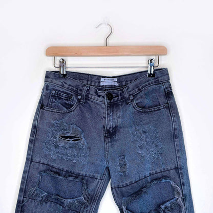 one teaspoon fox black distressed awesome baggies - size 24