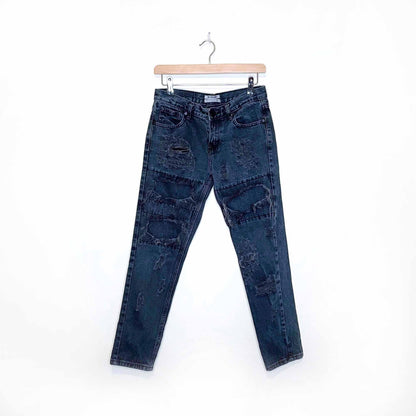 one teaspoon fox black distressed awesome baggies - size 24