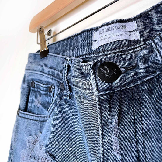 one teaspoon fox black distressed awesome baggies - size 24