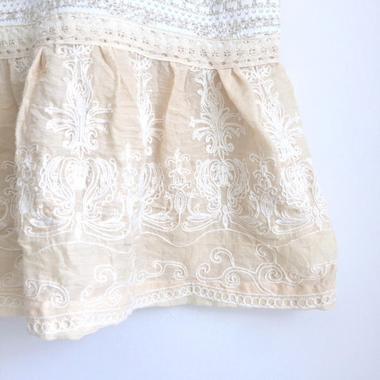 One September crochet peplum top - size Small