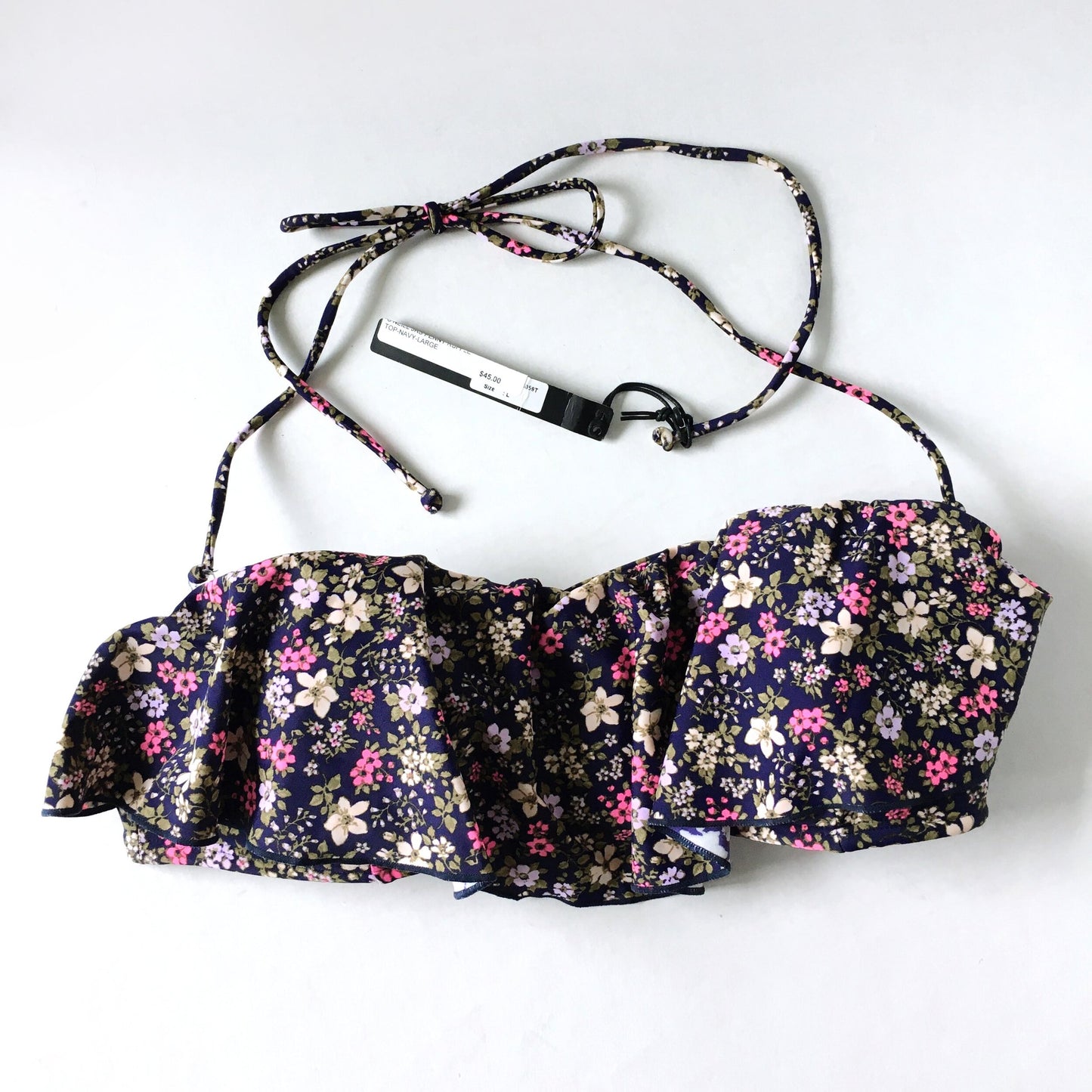 nwt o'neill penny ruffle bikini top - size large