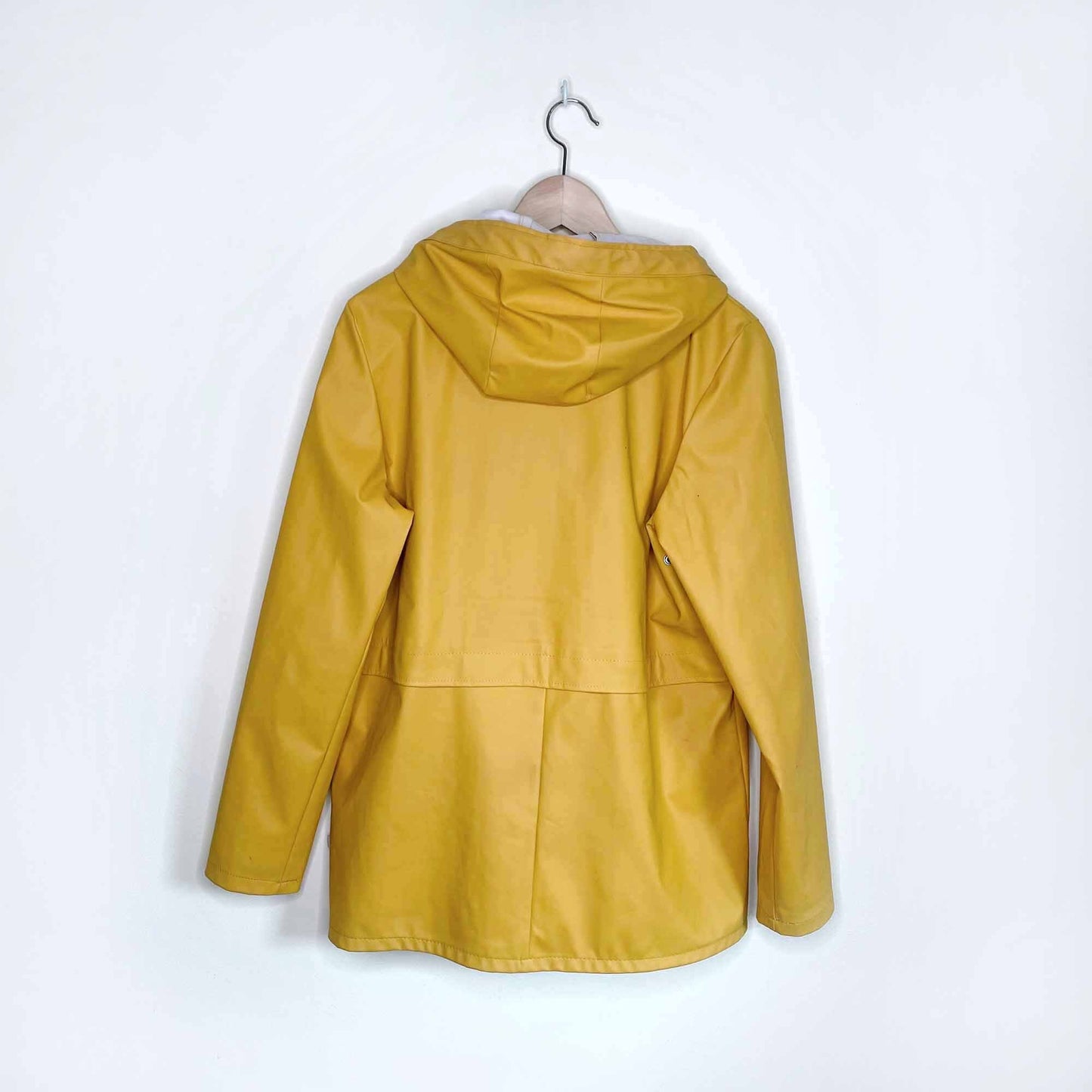 only yellow train short rain coat - size medium