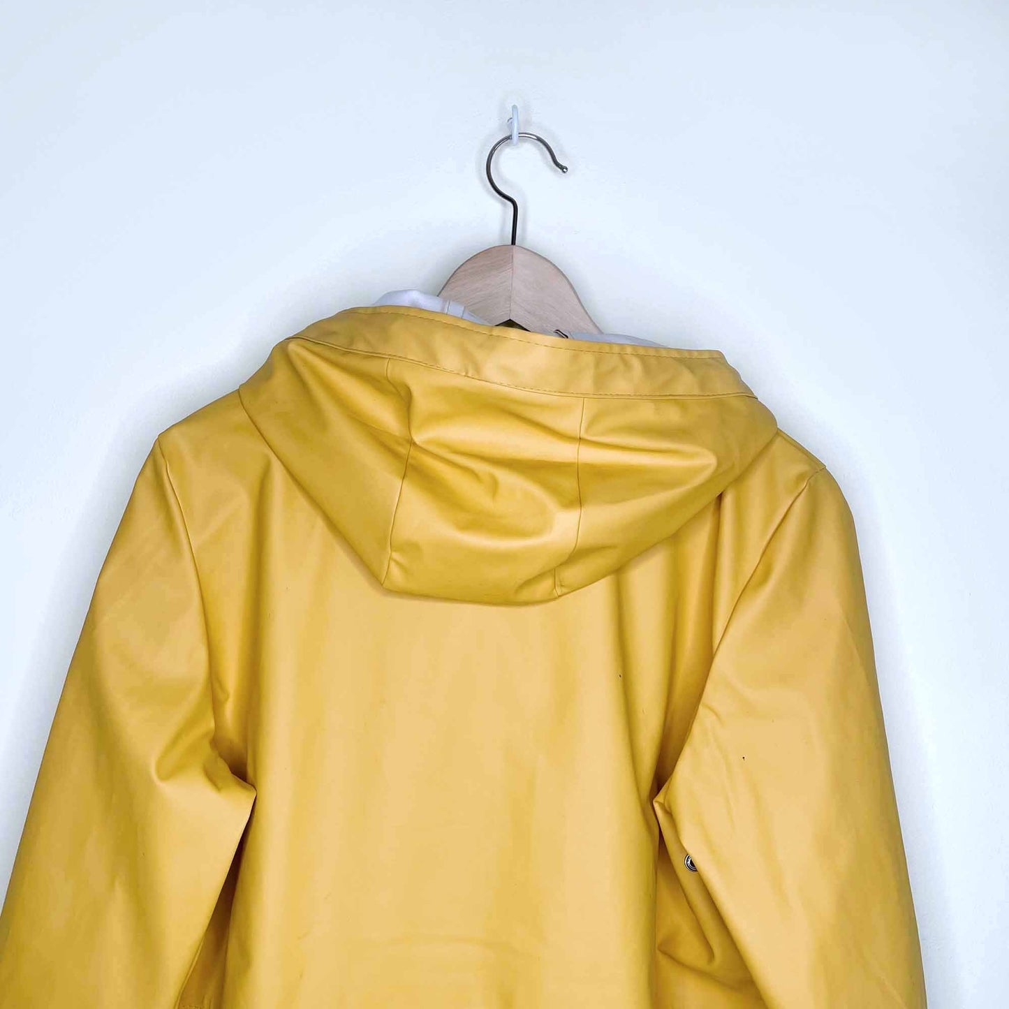 only yellow train short rain coat - size medium
