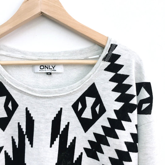 ONLY Karen Flocked Sweatshirt - size Medium