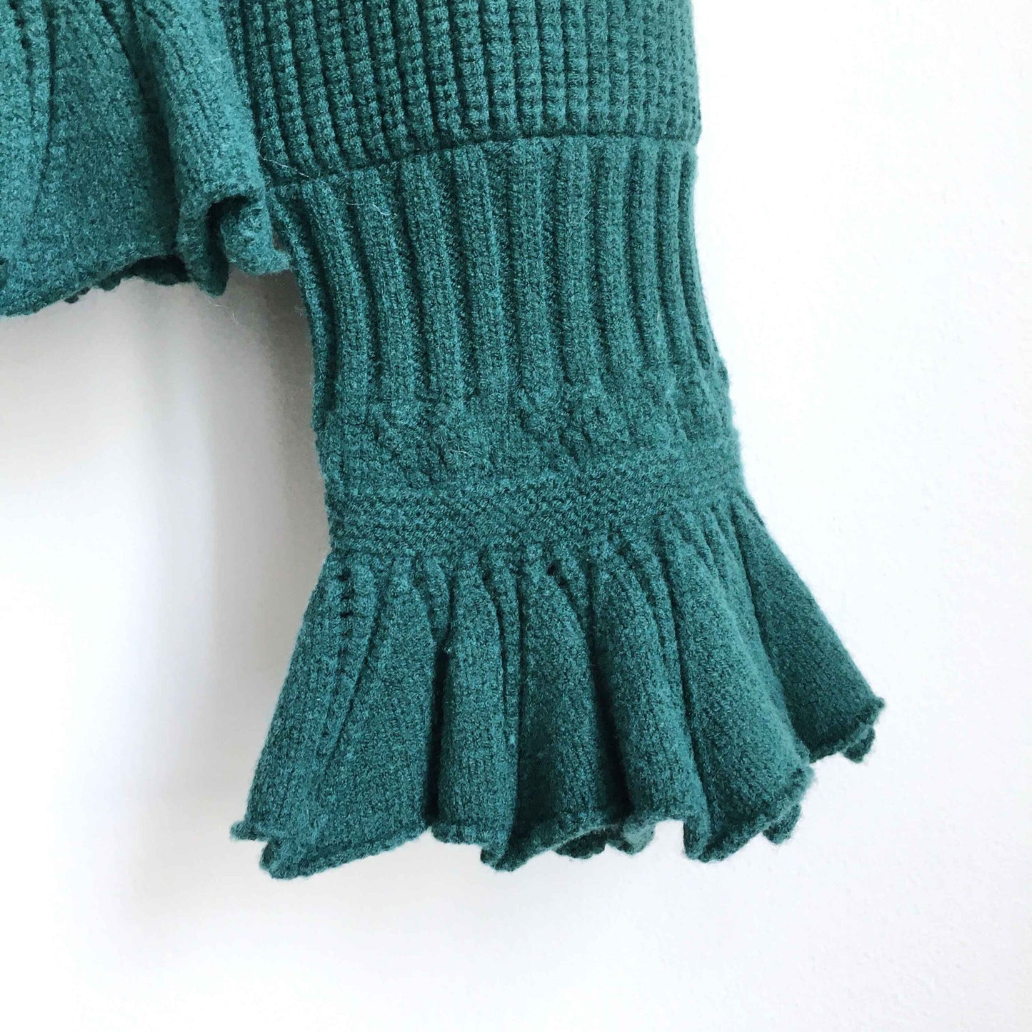 Opening Ceremony wool pointelle peplum sweater - size Large