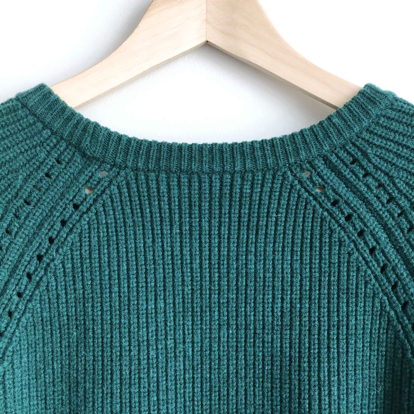 Opening Ceremony wool pointelle peplum sweater - size Large