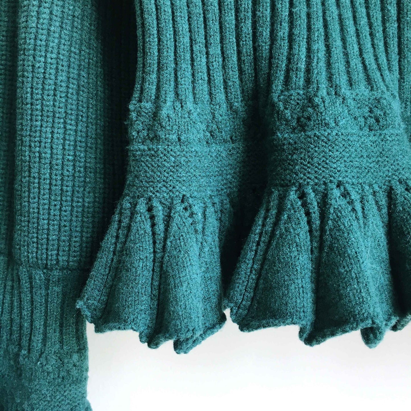 Opening Ceremony wool pointelle peplum sweater - size Large