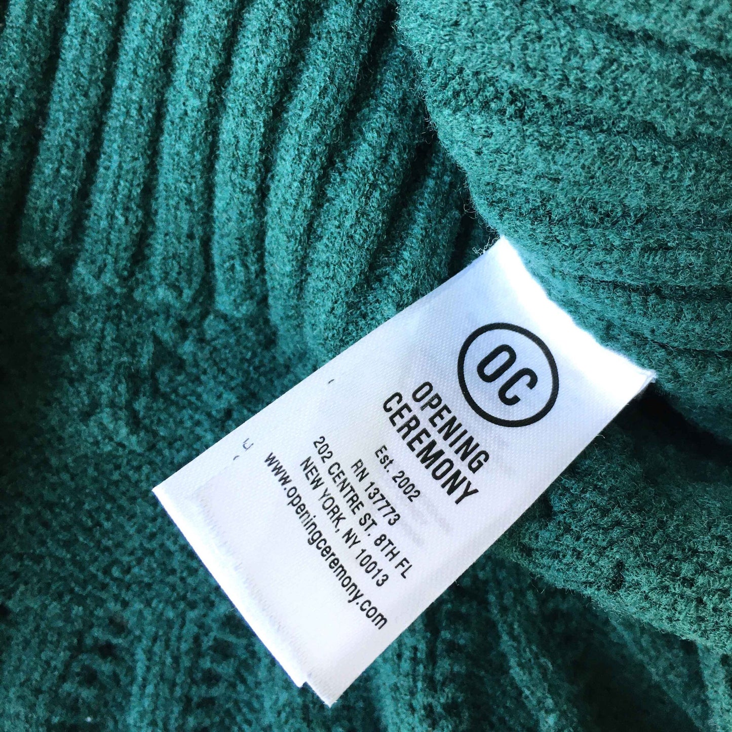 Opening Ceremony wool pointelle peplum sweater - size Large