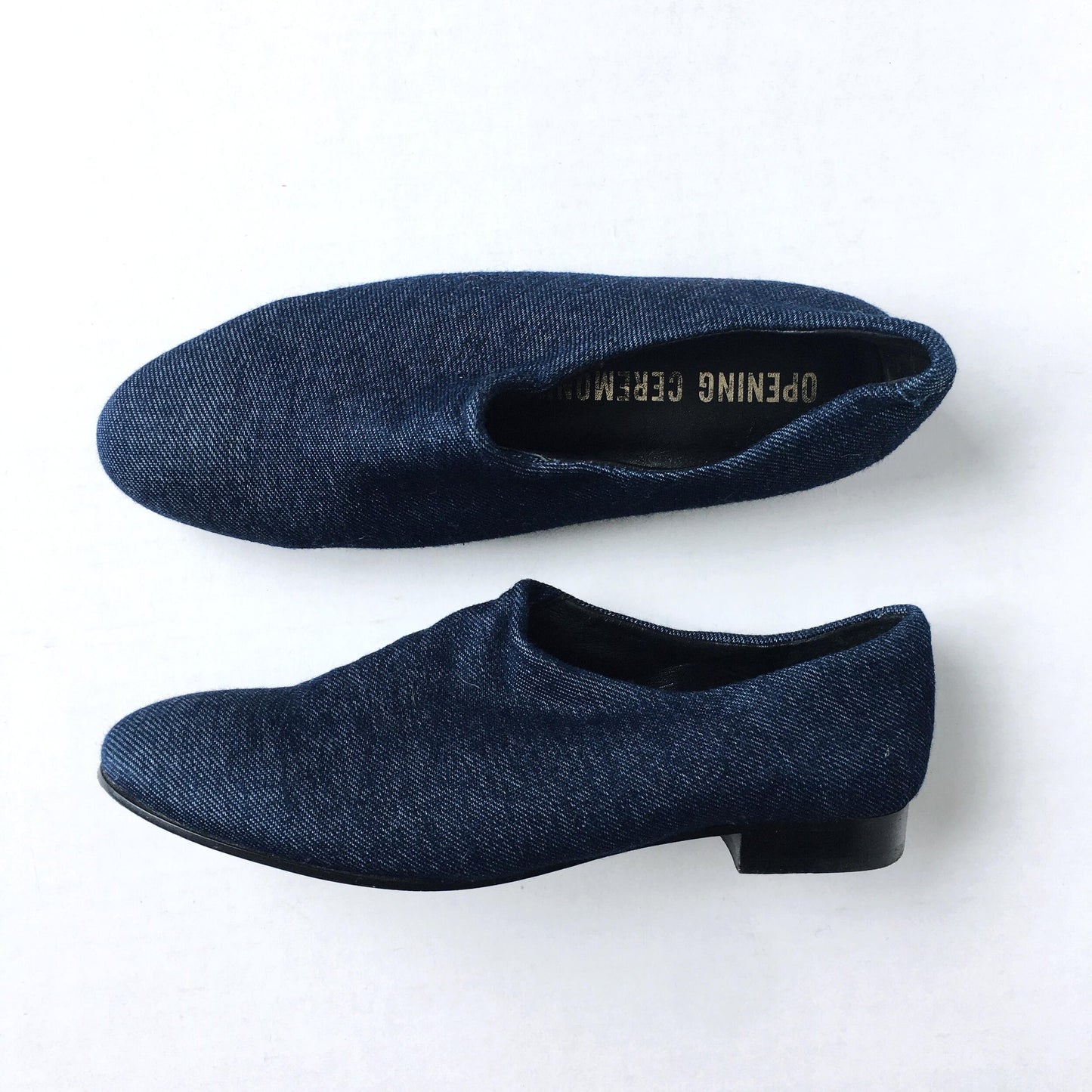 Opening Ceremony Charly stretch denim slip ons - size 37
