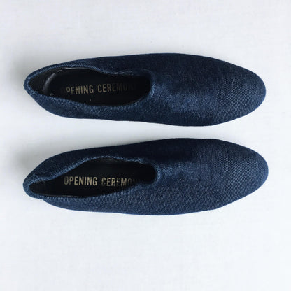 Opening Ceremony Charly stretch denim slip ons - size 37