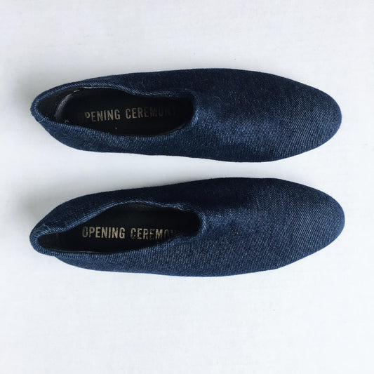 Opening Ceremony Charly stretch denim slip ons - size 37