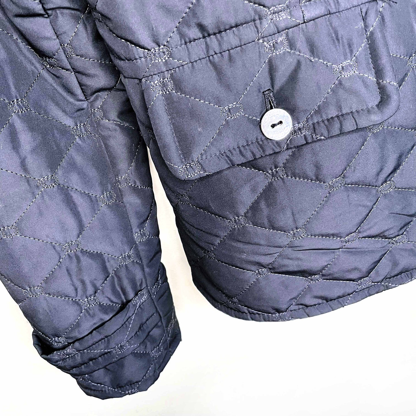 oscar by oscar de la renta quilted monogram jacket - size 4