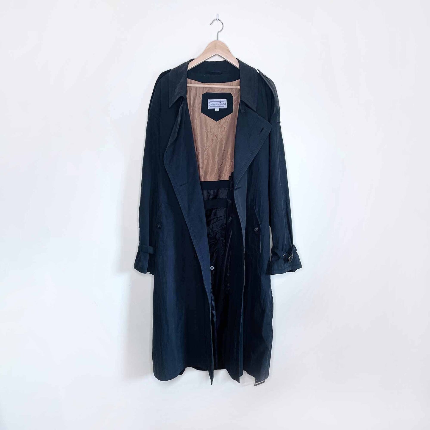 Vintage Oscar de la Renta runway belted trench coat - size XL