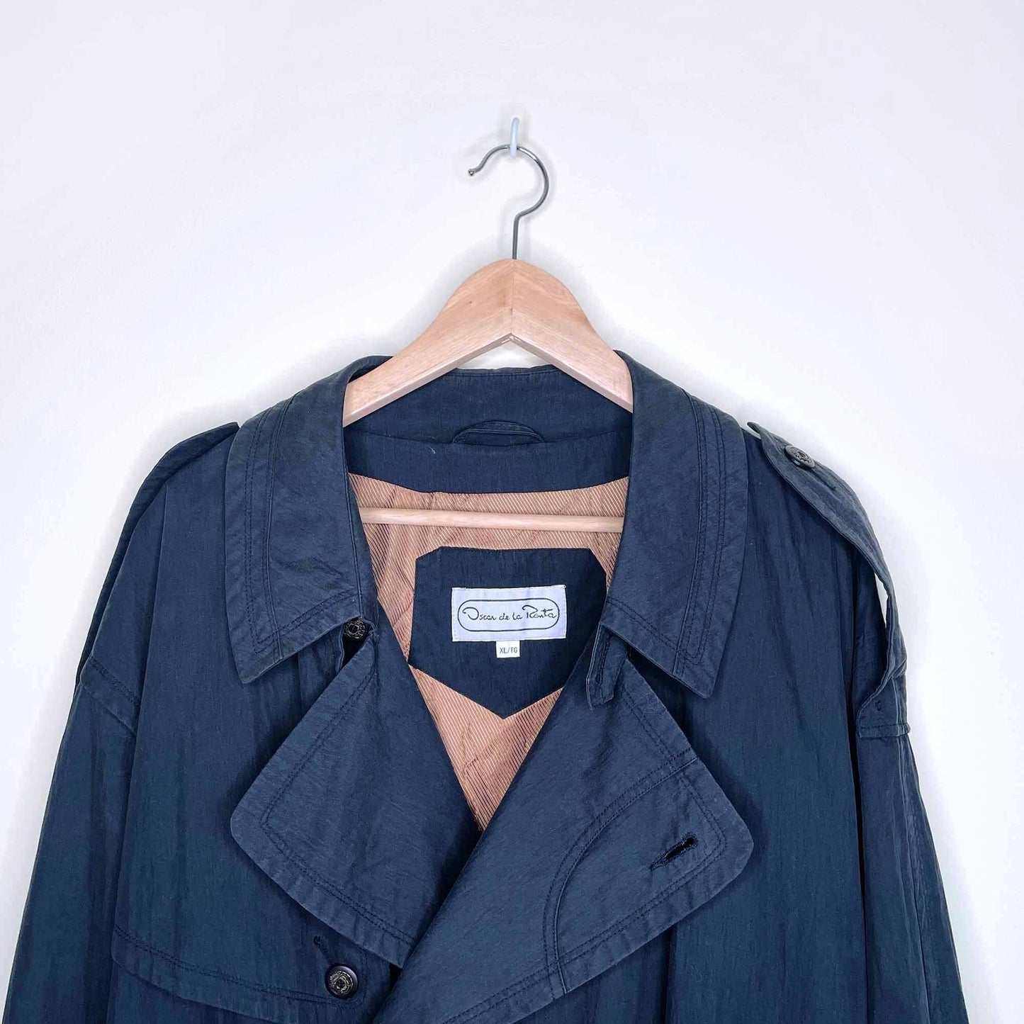 Vintage Oscar de la Renta runway belted trench coat - size XL