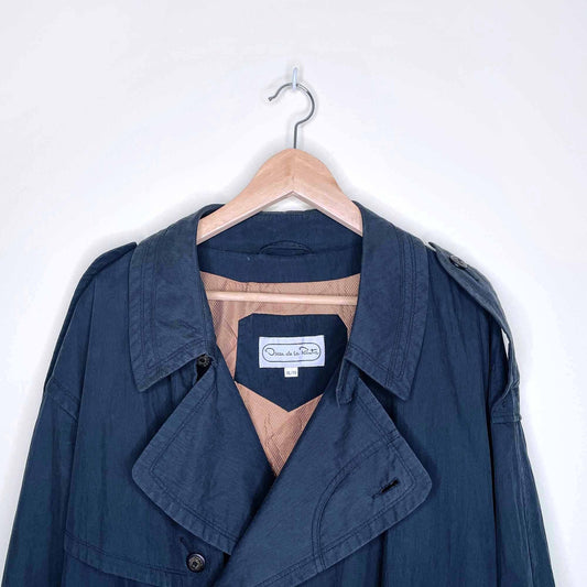 Vintage Oscar de la Renta runway belted trench coat - size XL