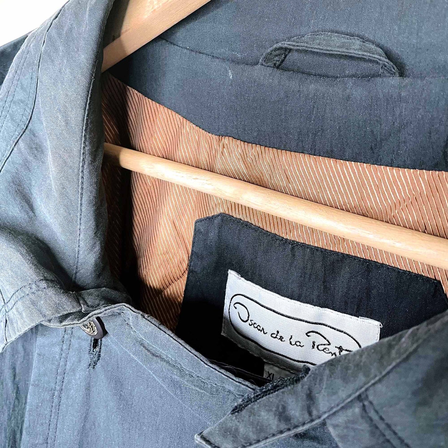 Vintage Oscar de la Renta runway belted trench coat - size XL