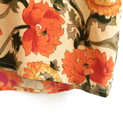 Oscar de la Renta vintage silk floral top - size Small