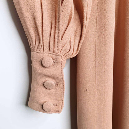 RARE Vintage Ossie Clark 70's moss crepe wrap gown - size 34