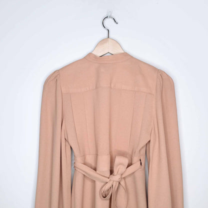 RARE Vintage Ossie Clark 70's moss crepe wrap gown - size 34