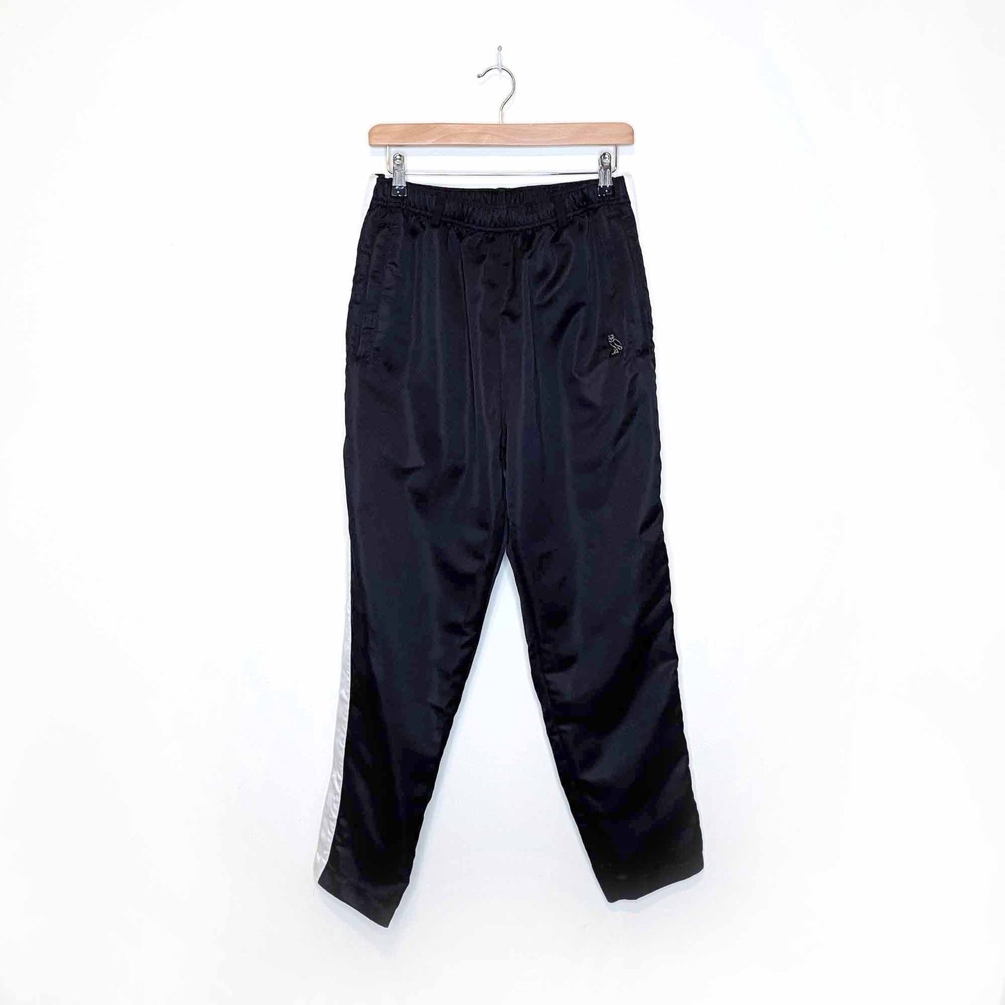 ovo october's very own satin tearaway track pants - size medium