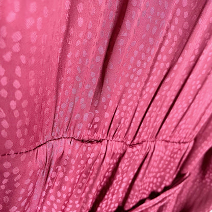 paige sevilla red satin long sleeve wrap dress - size xs