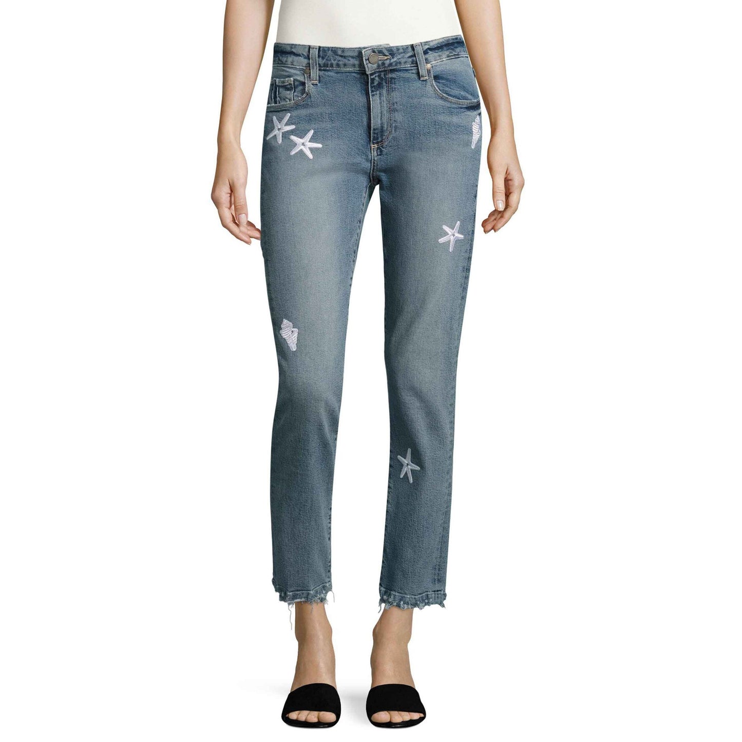 paige brigitte oceania straight crop jeans - size 23
