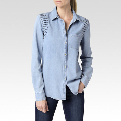 PAIGE Pari Embroidered Shirt - size Small