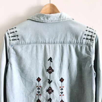 PAIGE Pari Embroidered Shirt - size Small
