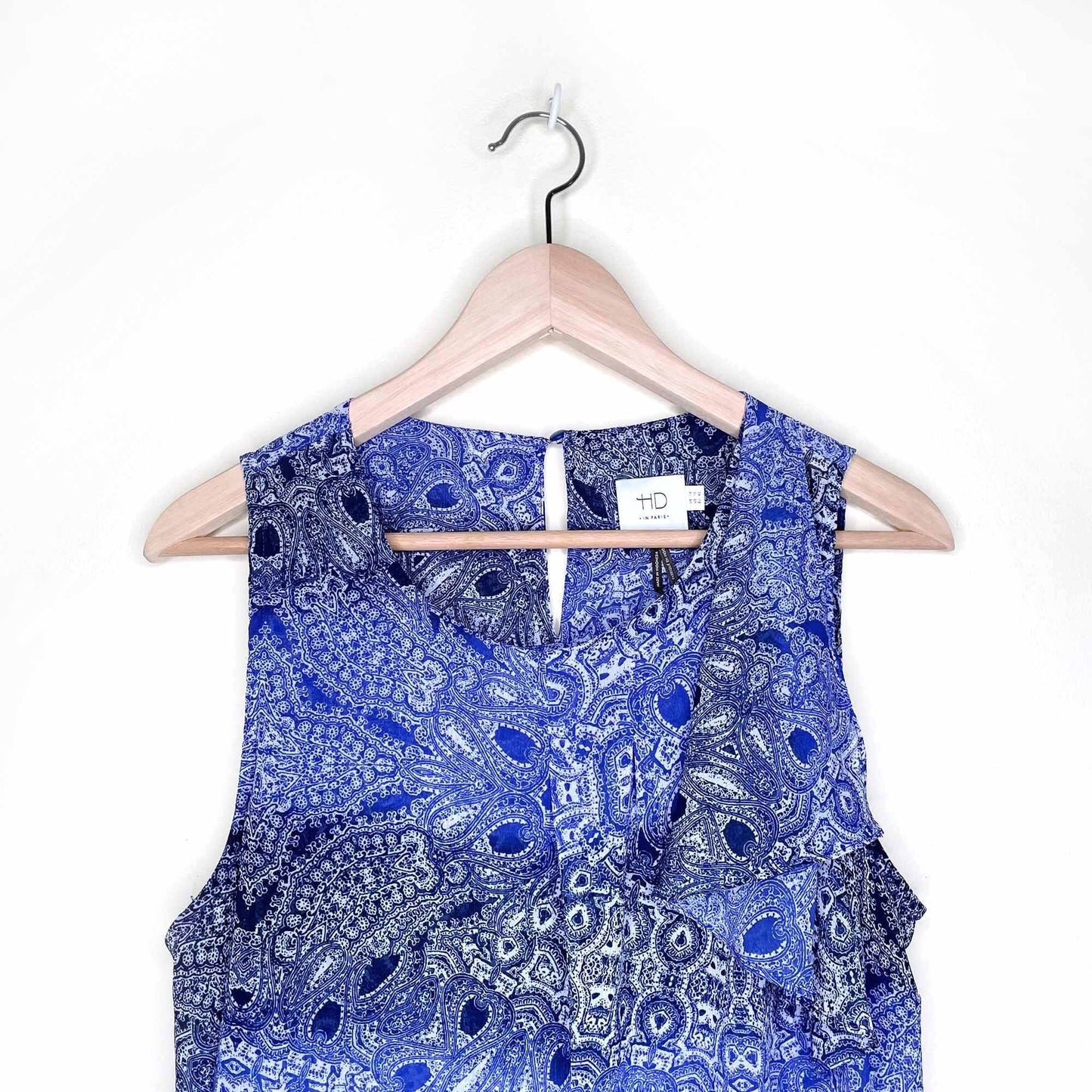 hd in paris sun garden paisley sleeveless top - size 10