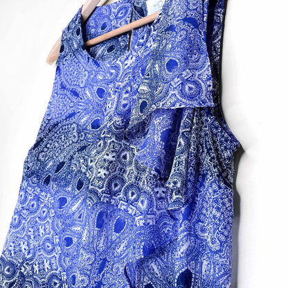 hd in paris sun garden paisley sleeveless top - size 10