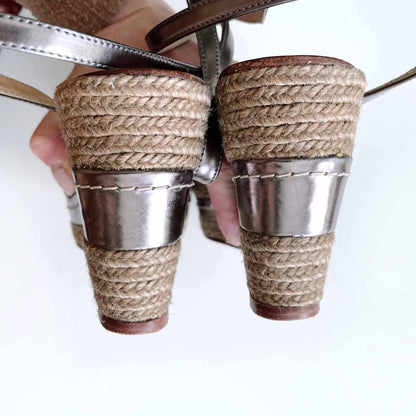 paloma barceló platform wedge espadrilles sandals - size 39