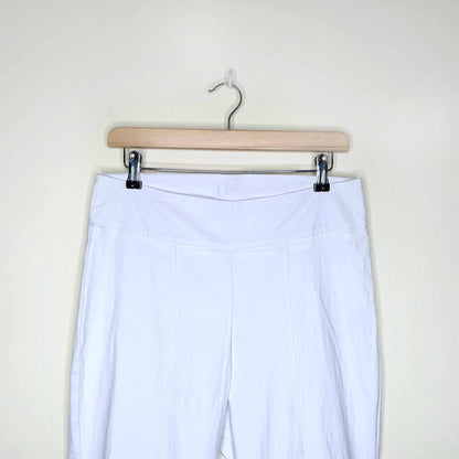 vintage white super flare peplum hem high rise pants - size large