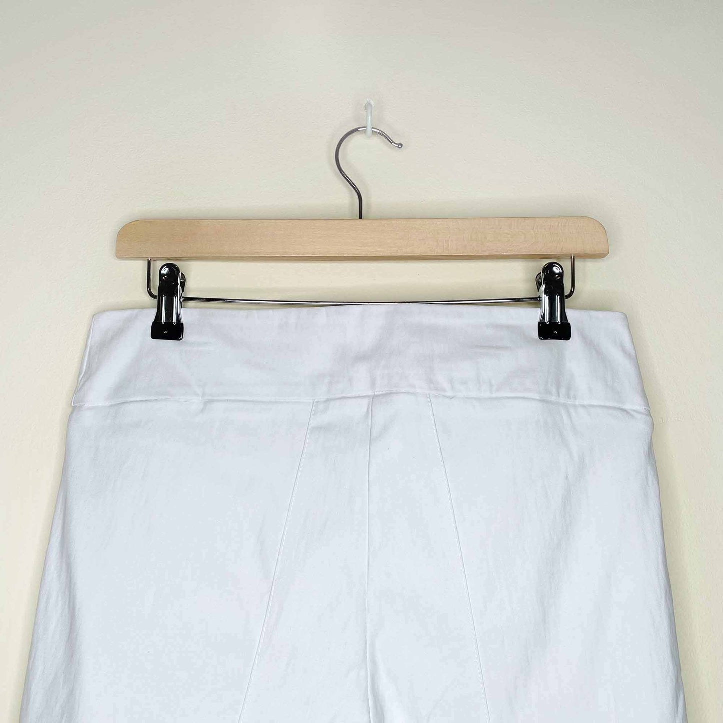 vintage white super flare peplum hem high rise pants - size large