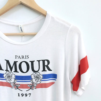 Atticute Paris Amour crop tee - size Small