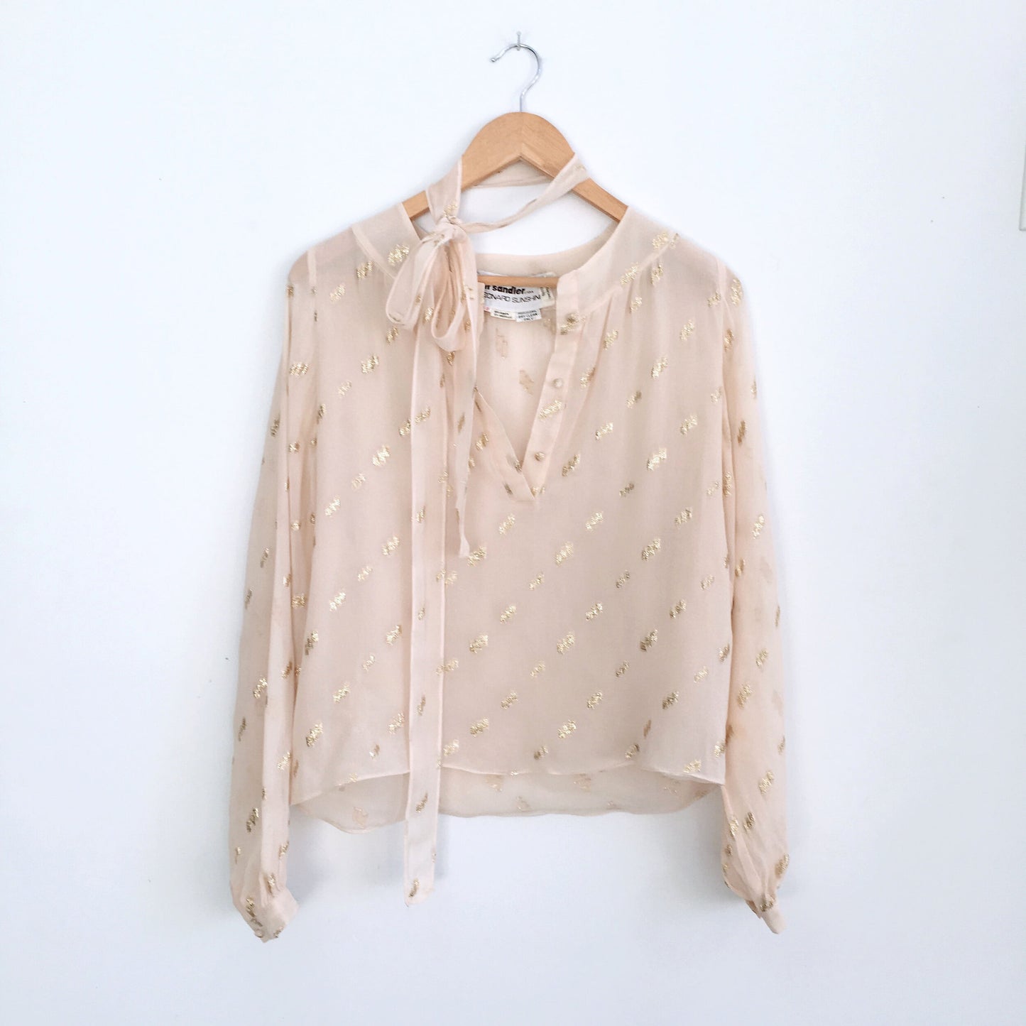 Vintage Pat Sandler Metallic Rain Blouse - size Medium