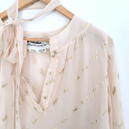 Vintage Pat Sandler Metallic Rain Blouse - size Medium